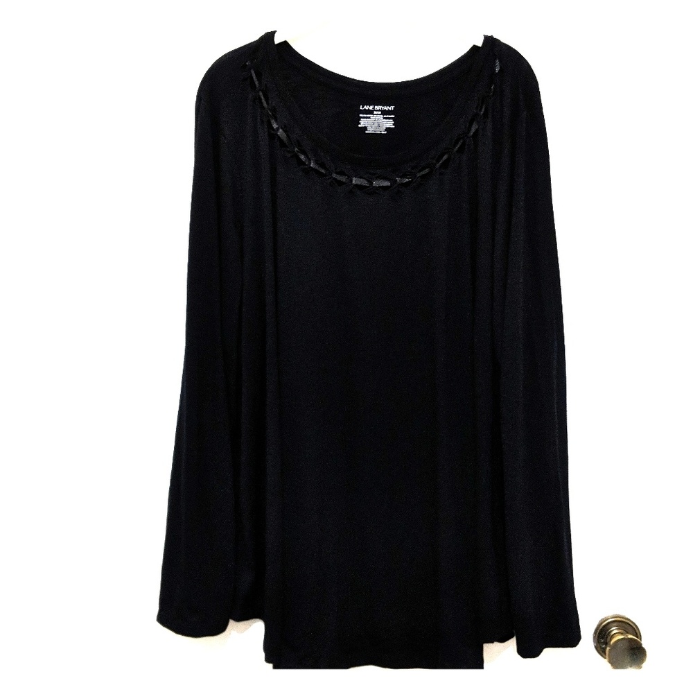 Lane Bryant leather embellished top